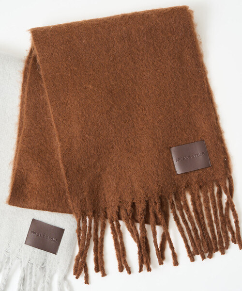 FREAK'S STORE（フリークスストア）の「ボリュームフリンジマフラー（マフラー・レディース・オフホワイト/ライトグレー/ブラウン/レッド・ONE SIZE）」の21枚目の写真