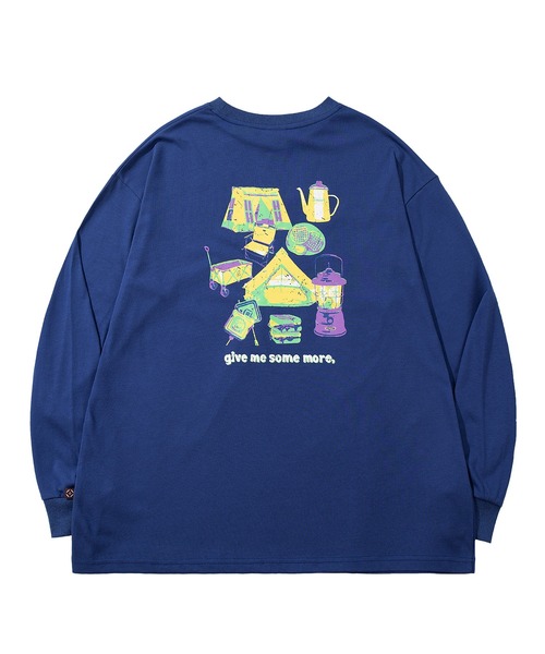 S'more(スモア)の「S'more/Pop Color Gear Back Print Tee ポップ配色ギアバックプリントロンTEE(Tシャツ/カットソー・レディース・ホワイト/ブルー・MEDIUM/LARGE/X-LARGE/SMALL)」の1枚目の写真