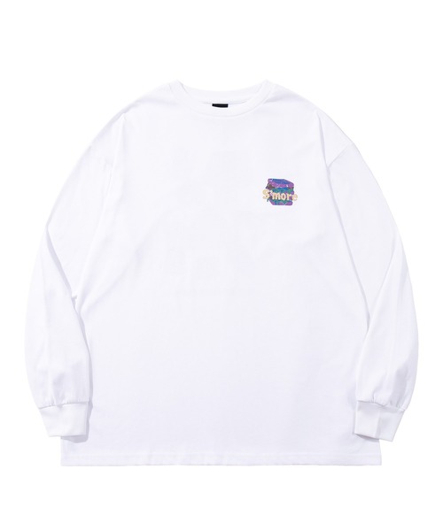 S'more(スモア)の「S'more/Pop Color Gear Back Print Tee ポップ配色ギアバックプリントロンTEE(Tシャツ/カットソー・レディース・ホワイト/ブルー・MEDIUM/LARGE/X-LARGE/SMALL)」の3枚目の写真
