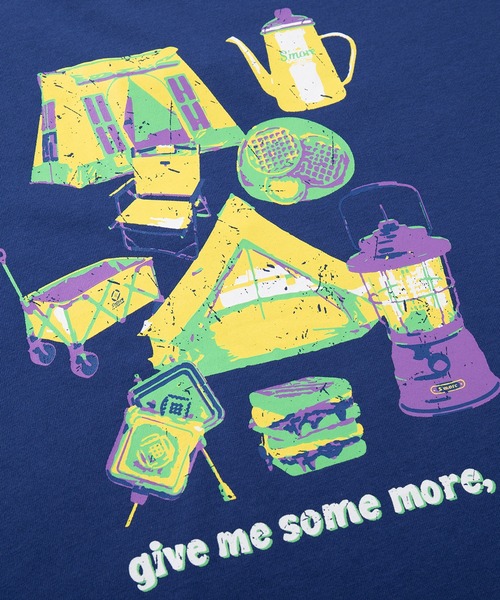 S'more(スモア)の「S'more/Pop Color Gear Back Print Tee ポップ配色ギアバックプリントロンTEE(Tシャツ/カットソー・レディース・ホワイト/ブルー・MEDIUM/LARGE/X-LARGE/SMALL)」の8枚目の写真
