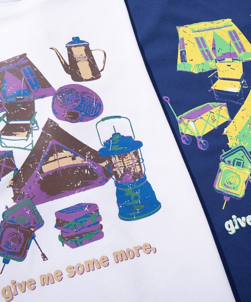 S'more(スモア)の「S'more/Pop Color Gear Back Print Tee ポップ配色ギアバックプリントロンTEE(Tシャツ/カットソー・レディース・ホワイト/ブルー・MEDIUM/LARGE/X-LARGE/SMALL)」の6枚目の写真