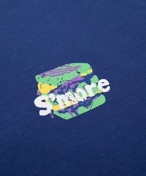 S'more(スモア)の「S'more/Pop Color Gear Back Print Tee ポップ配色ギアバックプリントロンTEE(Tシャツ/カットソー・レディース・ホワイト/ブルー・MEDIUM/LARGE/X-LARGE/SMALL)」の7枚目の写真