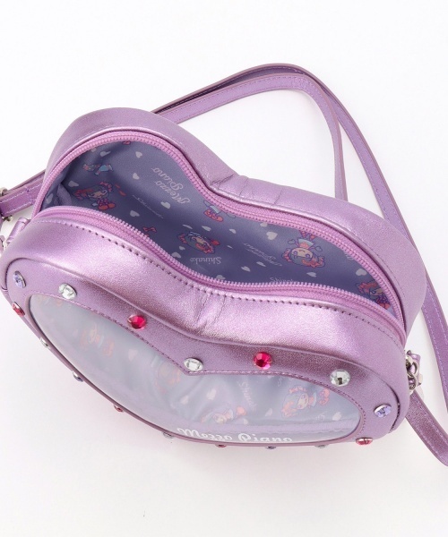 mezzo piano（メゾピアノ）の「【しなこちゃん】推し活ハートポシェット（ショルダーバッグ・キッズ・ラベンダー・F）」の5枚目の写真