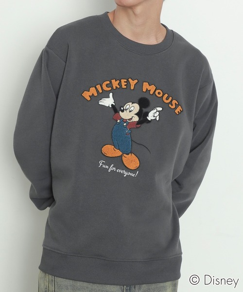 ∴WEGO/【25年秋冬新作】MICKEYサガラ刺繍スウェット（スウェット