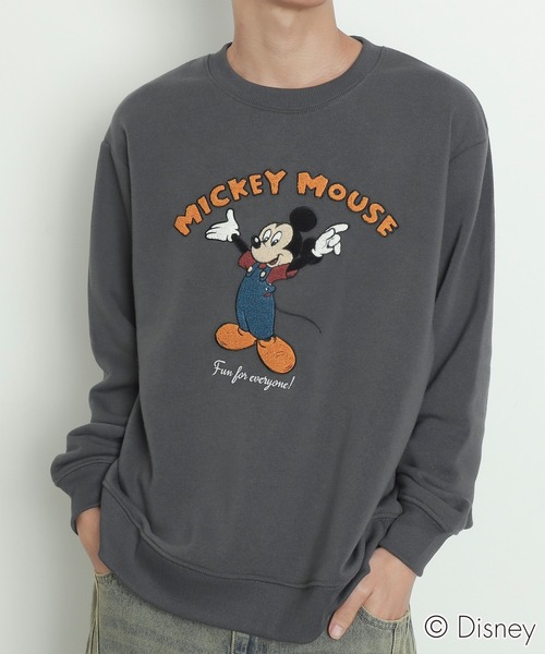 Disney(ディズニー)の「∴WEGO/MICKEYサガラ刺繍スウェット(スウェット・メンズ・オフホワイト/スミクロ・MEDIUM/LARGE)」の11枚目の写真