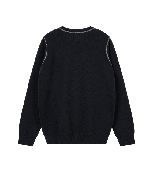Rest&Recreation(レストアンドレクリエーション)の「STITCH WOOL KNIT CARDIGAN - NAVY(ニット/セーター・メンズ・その他・ONE)」の2枚目の写真