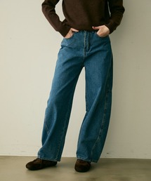 side carve denim pants / サイドカーブデニムパンツ
