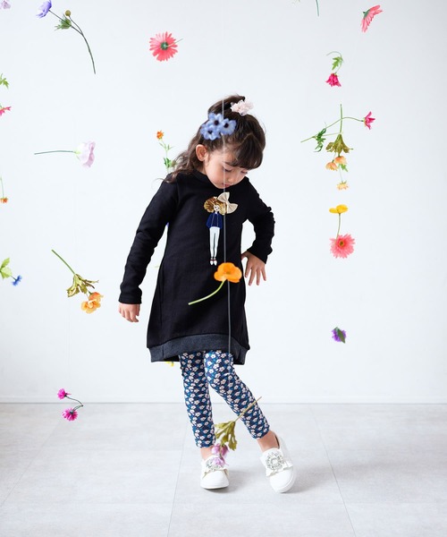 Rora(ローラ)の「ルビナ レギンス(レギンス/スパッツ・キッズ・ネイビー・110cm/120cm/130cm/140cm/150cm)」の3枚目の写真