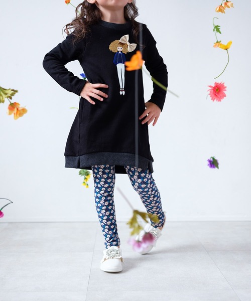 Rora(ローラ)の「ルビナ レギンス(レギンス/スパッツ・キッズ・ネイビー・110cm/120cm/130cm/140cm/150cm)」の4枚目の写真