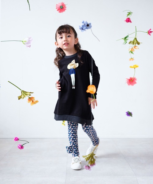 Rora(ローラ)の「ルビナ レギンス(レギンス/スパッツ・キッズ・ネイビー・110cm/120cm/130cm/140cm/150cm)」の5枚目の写真