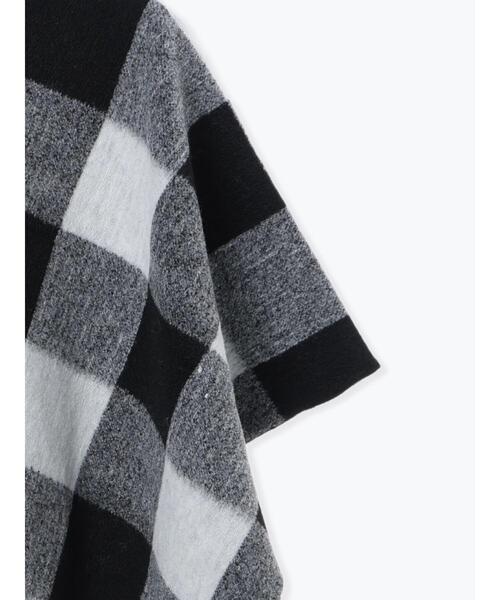 Lugnoncure（ルノンキュール）の「ブロックチェックポンチョ（ストール/ショール・レディース・ブラック/ブラウン・F）」の14枚目の写真