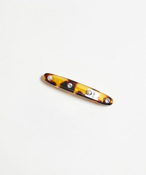 martinique（マルティニーク）の「【MALUS /マリュス】Barrette Small（バレッタ/ヘアクリップ・レディース・ホワイト/ブラウン/ネイビー・FREE）」の2枚目の写真