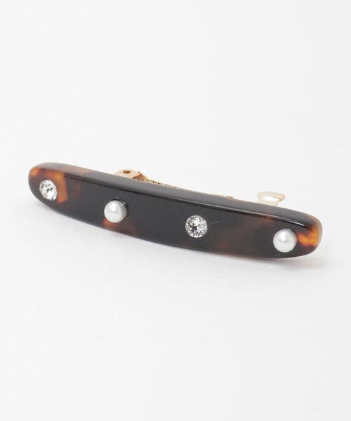 martinique（マルティニーク）の「【MALUS /マリュス】Barrette Small（バレッタ/ヘアクリップ・レディース・ホワイト/ブラウン/ネイビー・FREE）」の12枚目の写真