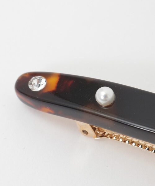 martinique（マルティニーク）の「【MALUS /マリュス】Barrette Small（バレッタ/ヘアクリップ・レディース・ホワイト/ブラウン/ネイビー・FREE）」の10枚目の写真