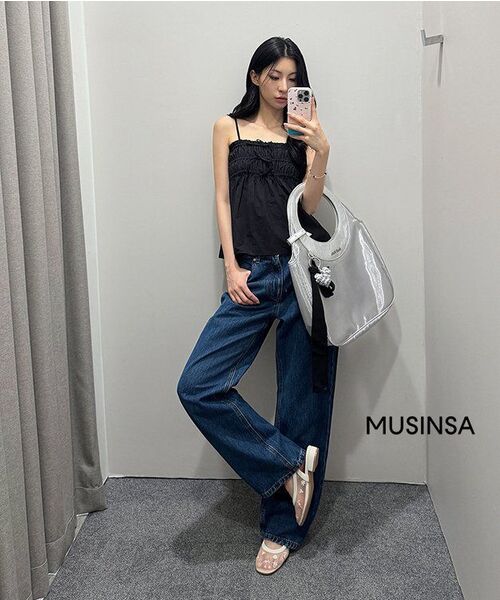 MONGDOL（モンドル）の「ストレートデニムパンツディープブルーMDPT056DBLUE（デニムパンツ・レディース・その他・SMALL/MEDIUM/LARGE）」の6枚目の写真