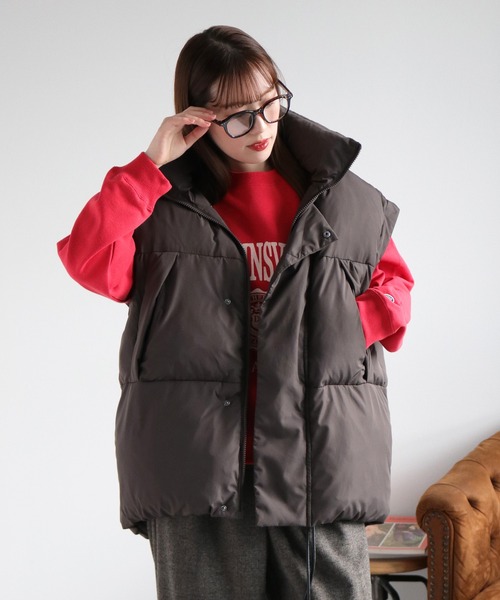 セール】〈2way〉エアコンパフハーフジャケット（ダウンジャケット