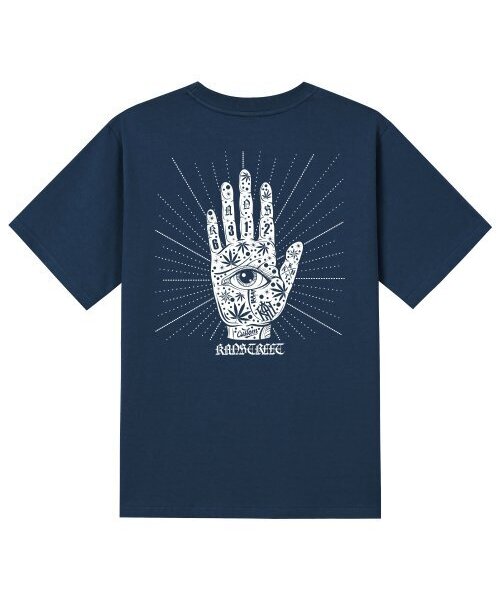 KAN6312(カン6312)の「KTN0189 ホルスの目 半袖Tシャツ ネイビー(Tシャツ/カットソー・メンズ・その他・LARGE/MEDIUM/SMALL/X-LARGE)」の1枚目の写真