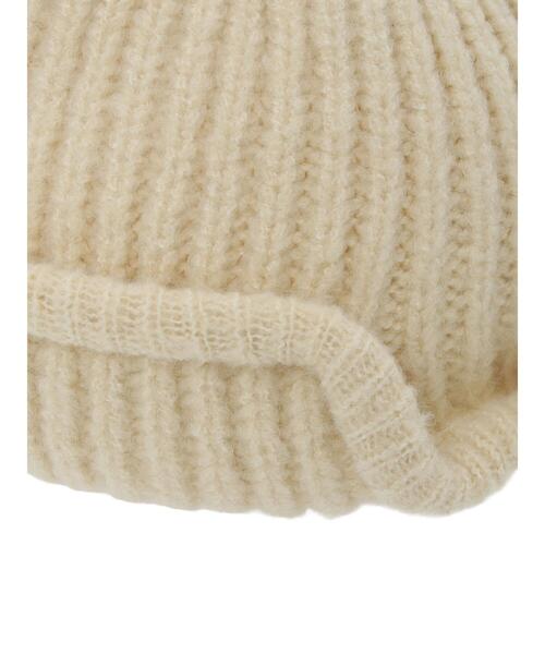 Samansa Mos2 Lagom（サマンサモスモスラーゴム）の「リブニットフライトキャップ（ハット・キッズ・グレー/キナリ・大(L)/中(M)）」の6枚目の写真