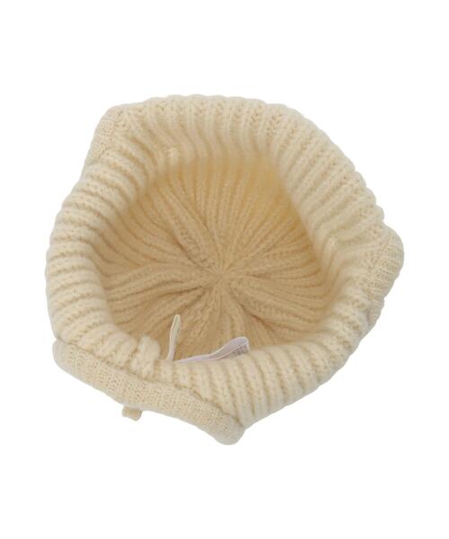 Samansa Mos2 Lagom（サマンサモスモスラーゴム）の「リブニットフライトキャップ（ハット・キッズ・グレー/キナリ・大(L)/中(M)）」の7枚目の写真