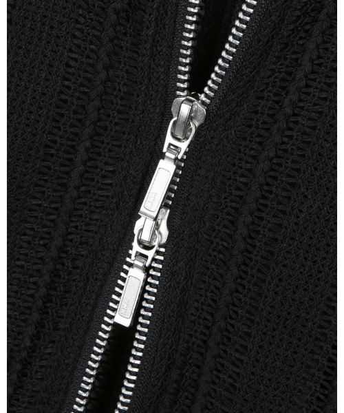 BESLOW(ビースロー)の「SEE-THROUGH JACQUARD HIGH NECK ZIP-UP BLACK(カーディガン/ボレロ・メンズ・その他・X-LARGE/SMALL/MEDIUM/LARGE)」の4枚目の写真