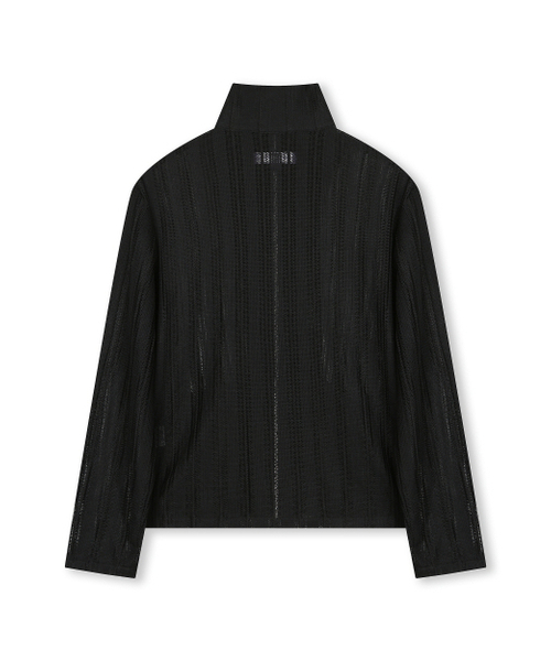 BESLOW(ビースロー)の「SEE-THROUGH JACQUARD HIGH NECK ZIP-UP BLACK(カーディガン/ボレロ・メンズ・その他・X-LARGE/SMALL/MEDIUM/LARGE)」の6枚目の写真