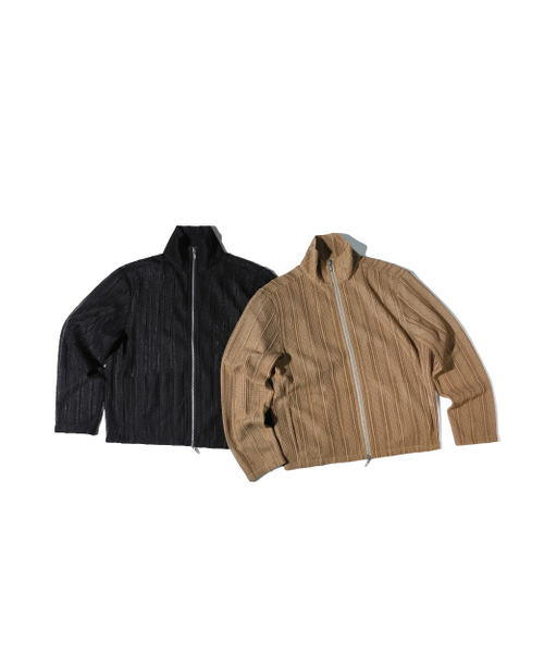 BESLOW(ビースロー)の「SEE-THROUGH JACQUARD HIGH NECK ZIP-UP BLACK(カーディガン/ボレロ・メンズ・その他・X-LARGE/SMALL/MEDIUM/LARGE)」の7枚目の写真