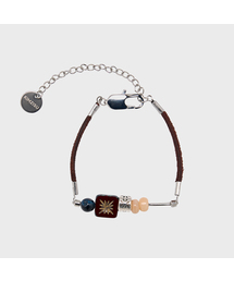 KIMZISU（キムジス）の「Stone Combi Bracelet - Sunburst _ BROWN（ブレスレット・レディース）」