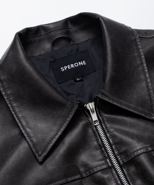 SPERONE（スペロネ）の「ウォッシュドレザージャケット（ライダースジャケット・メンズ・その他・LARGE/MEDIUM/X-LARGE）」の4枚目の写真
