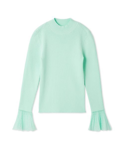 LILY BROWN（リリーブラウン）の「シアースリーブリブニット（ニット/セーター・レディース・アイボリー/ブラック/ピンク/ミント・F）」の3枚目の写真