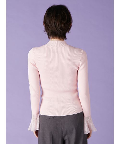 LILY BROWN（リリーブラウン）の「シアースリーブリブニット（ニット/セーター・レディース・アイボリー/ブラック/ピンク/ミント・F）」の7枚目の写真