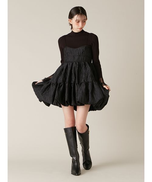 LILY BROWN（リリーブラウン）の「シアースリーブリブニット（ニット/セーター・レディース・アイボリー/ブラック/ピンク/ミント・F）」の14枚目の写真