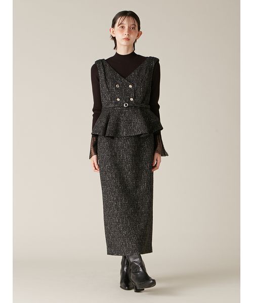 LILY BROWN（リリーブラウン）の「シアースリーブリブニット（ニット/セーター・レディース・アイボリー/ブラック/ピンク/ミント・F）」の15枚目の写真