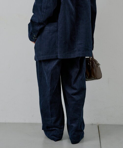 WHIMSIC（ウィムジック）の「【UNISEX/2サイズ展開】コーデュロイイージースラックス（その他パンツ・レディース・ブラウン/ネイビー・2/1）」の4枚目の写真