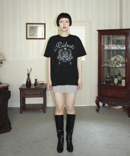 RUBATI(ルバティ)の「パールオイスター レトロムードTシャツ_ブラック(Tシャツ/カットソー・レディース・その他・FREE)」の4枚目の写真