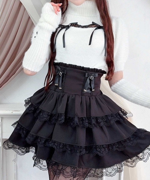 MA*RS（アメーバーマーズ）の「アームウォーマー付き胸開きシャギーニット（ニット/セーター・レディース・グレー/ピンク/ホワイト/ピンク系その他/ブラック/ホワイト×ピンク/ブラック×ホワイト/ホワイト×ブラック・FREE）」の2枚目の写真