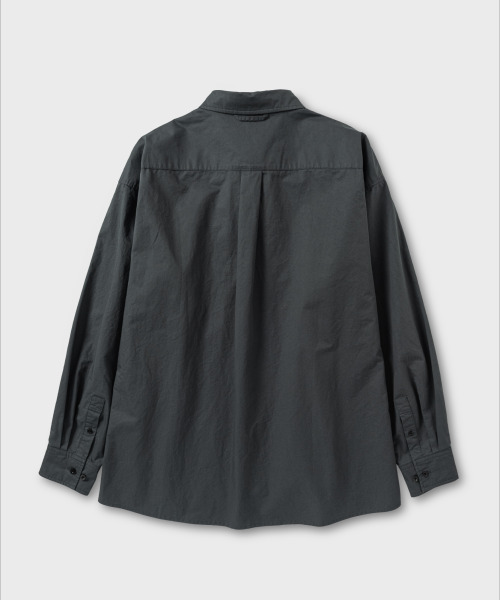 NONBLANK(ノンブランク)の「コットンドリルLSシャツ_ダークグレー(シャツ/ブラウス・メンズ・チャコール・MEDIUM/LARGE/X-LARGE)」の3枚目の写真