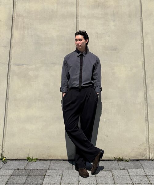 NONBLANK(ノンブランク)の「コットンドリルLSシャツ_ダークグレー(シャツ/ブラウス・メンズ・チャコール・MEDIUM/LARGE/X-LARGE)」の13枚目の写真