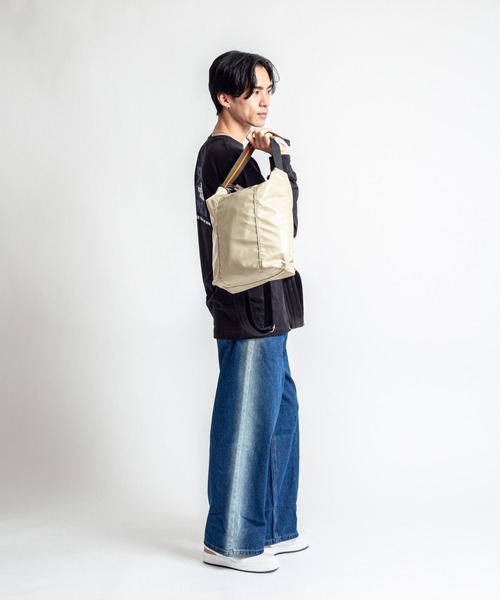 Jack Gomme（ジャックゴム）の「【Jack Gomme】2WAY バックパック トートバッグ リュック　LILLE（バックパック/リュック・メンズ・ブラック/ベージュ/ダークグリーン/ホワイト/カーキ・FREE）」の6枚目の写真