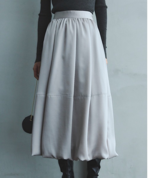 anuans バルーンスカート anuans（アニュアンス） スカート シュリンクレースバルーンスカート