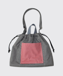 A BY A（エーバイエー）の「Gingham check quilted bokjori bobusang crossbody bag（メッセンジャーバッグ）」