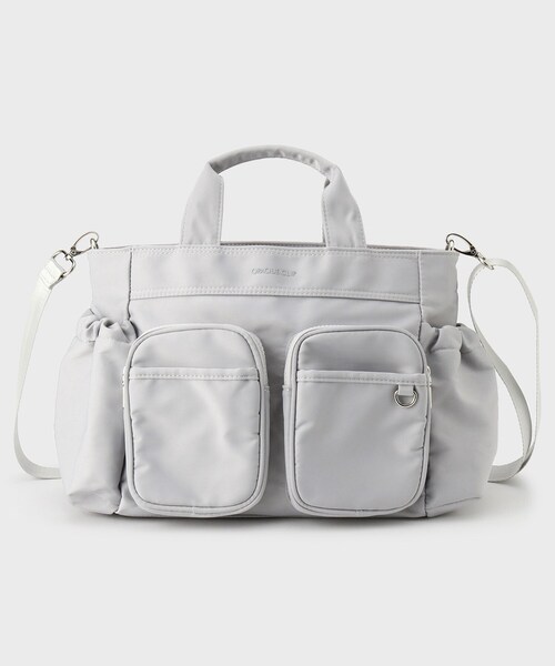 OPAQUE.CLIP（オペークドットクリップ）の「フロントWポケット3層デザインミドルトートバッグ【2WAY／マルチポケット】（トートバッグ・レディース・ベージュ/グレー/ブラック・00）」の10枚目の写真