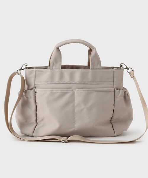 OPAQUE.CLIP（オペークドットクリップ）の「フロントWポケット3層デザインミドルトートバッグ【2WAY／マルチポケット】（トートバッグ・レディース・ベージュ/グレー/ブラック・00）」の14枚目の写真