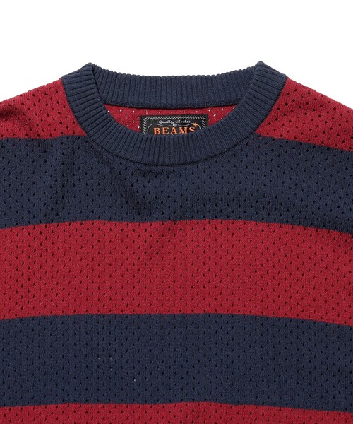 BEAMS PLUS(ビームスプラス)の「Crew Rugger Stripe(ニット/セーター・メンズ・グリーン/レッド/イエロー・X-LARGE/MEDIUM/SMALL/LARGE)」の6枚目の写真