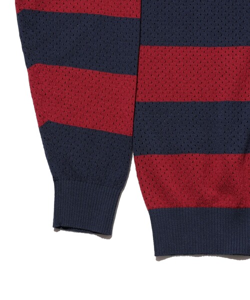 BEAMS PLUS(ビームスプラス)の「Crew Rugger Stripe(ニット/セーター・メンズ・グリーン/レッド/イエロー・X-LARGE/MEDIUM/SMALL/LARGE)」の7枚目の写真