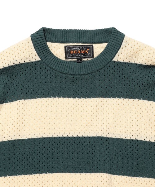 BEAMS PLUS(ビームスプラス)の「Crew Rugger Stripe(ニット/セーター・メンズ・グリーン/レッド/イエロー・X-LARGE/MEDIUM/SMALL/LARGE)」の17枚目の写真