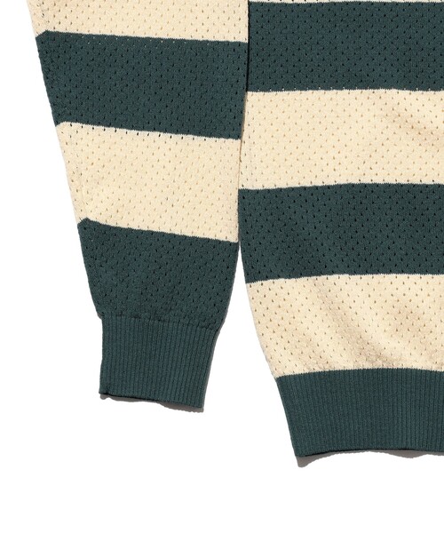 BEAMS PLUS(ビームスプラス)の「Crew Rugger Stripe(ニット/セーター・メンズ・グリーン/レッド/イエロー・X-LARGE/MEDIUM/SMALL/LARGE)」の18枚目の写真