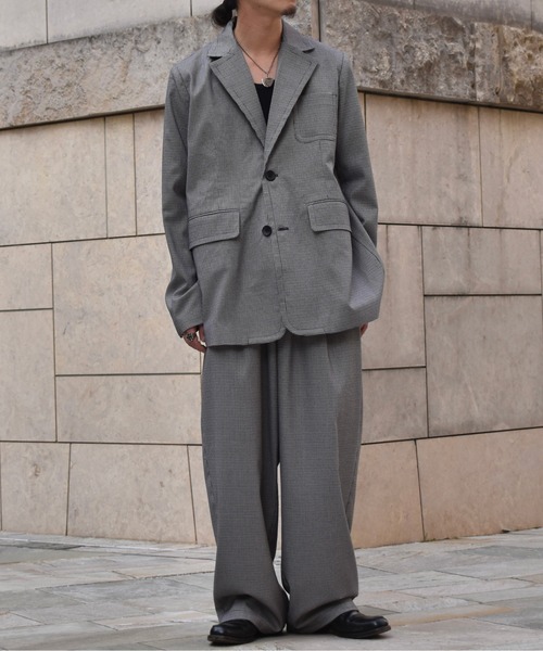 Noen(ノエン)の「プレッピールーズジャケット(テーラードジャケット・メンズ・ハウンドトゥース/ブラック・LARGE/MEDIUM)」の20枚目の写真