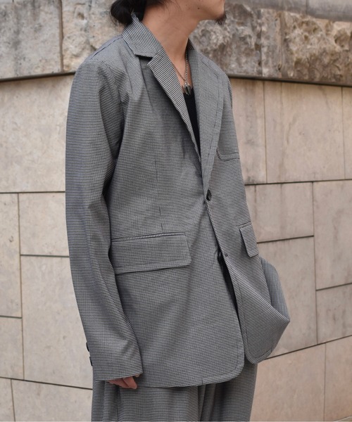 Noen(ノエン)の「プレッピールーズジャケット(テーラードジャケット・メンズ・ハウンドトゥース/ブラック・LARGE/MEDIUM)」の3枚目の写真