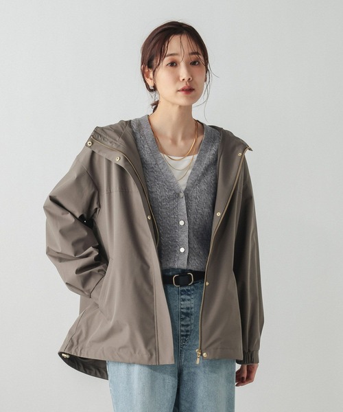 GLOBAL WORK（グローバルワーク）の「防風多機能マウンテンパーカー/580992（マウンテンパーカー・レディース・アイボリー/ブラック/オリーブ系3/ベージュ・MEDIUM/LARGE）」の4枚目の写真