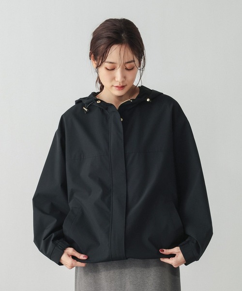 GLOBAL WORK（グローバルワーク）の「防風多機能マウンテンパーカー/580992（マウンテンパーカー・レディース・アイボリー/ブラック/オリーブ系3/ベージュ・MEDIUM/LARGE）」の2枚目の写真